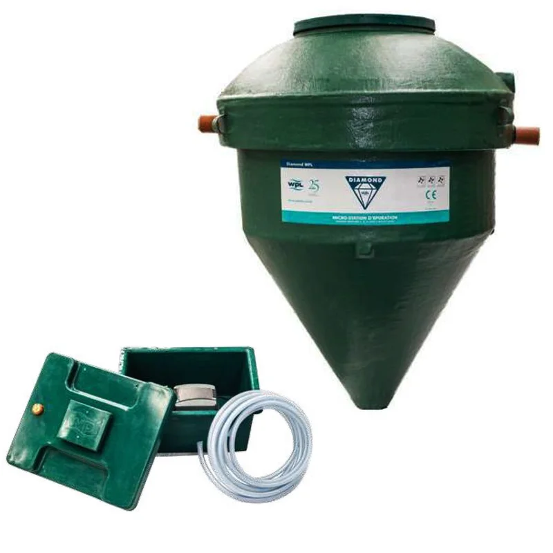 Micro station Diamond WPL — cuve conique verte SBR agréée SPANC France